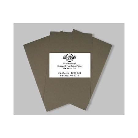 Hti Microgrit Wet/Dry Finishing Paper - 1200 Grit - 25 Pack - 9"X5.5" MG1225